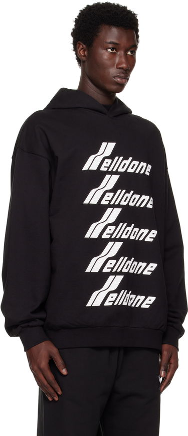 Sweatshirt We11done Printed Hoodie Sort | WD-TH3-22-729-U-BK, 4