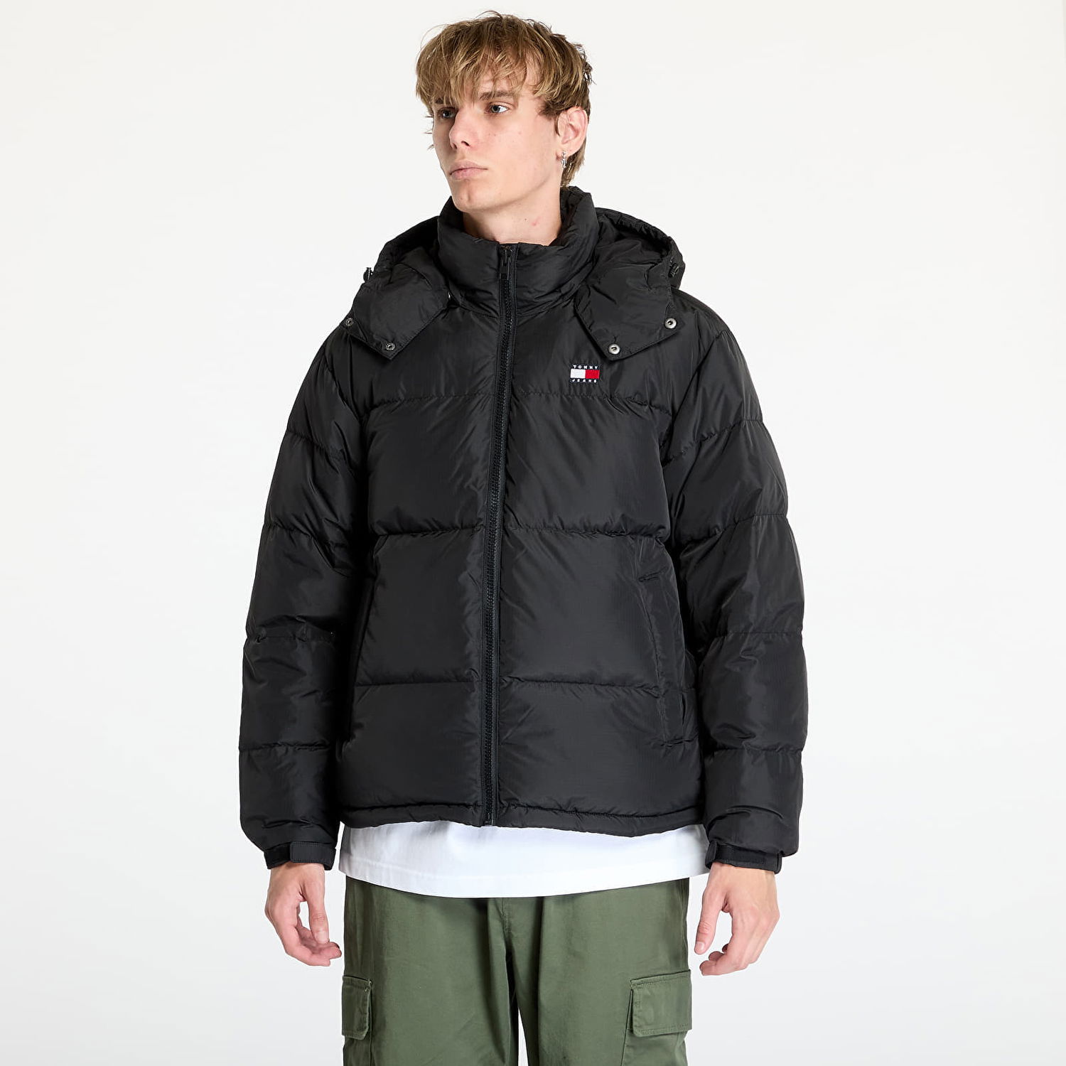 Puffer jakke Tommy Hilfiger Alaska Puffer Jacket Black Sort | DM0DM19537 BDS, 0