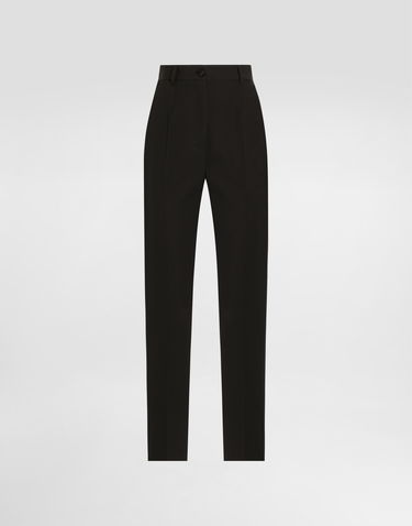 Bukser Dolce & Gabbana Dolce & Gabbana Tailored Woolen Tuxedo Pants Sort | FTAM0TGDC5YN0000, 0