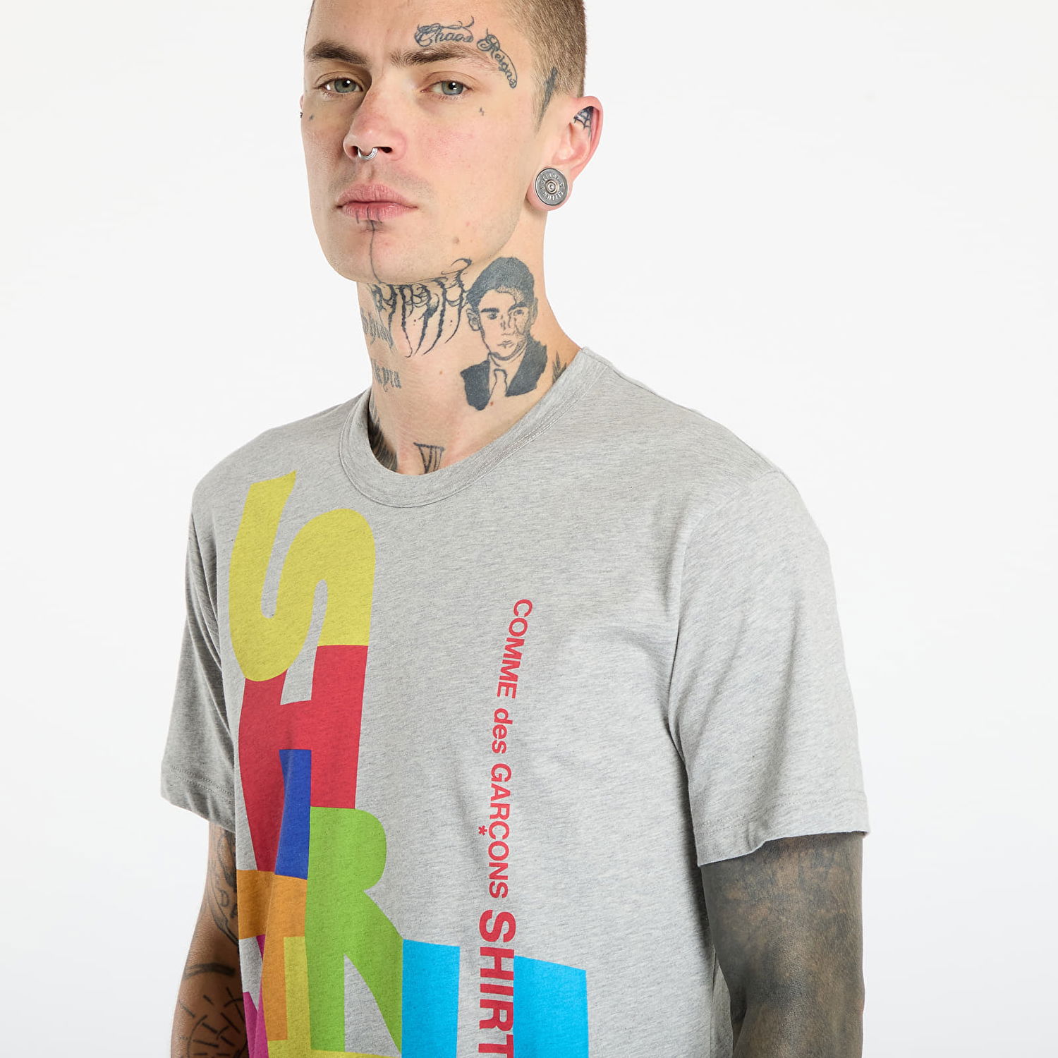 T-shirt Comme des Garçons Comme des Garçons SHIRT T-Shirt With Graphic Print Grå | FP-T004-W25 Top Grey, 1