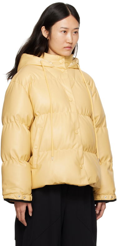 Puffer jakke Stella McCartney Stella McCartney Faux-Leather Puffer Jacket Sort | 6800773BU393, 4