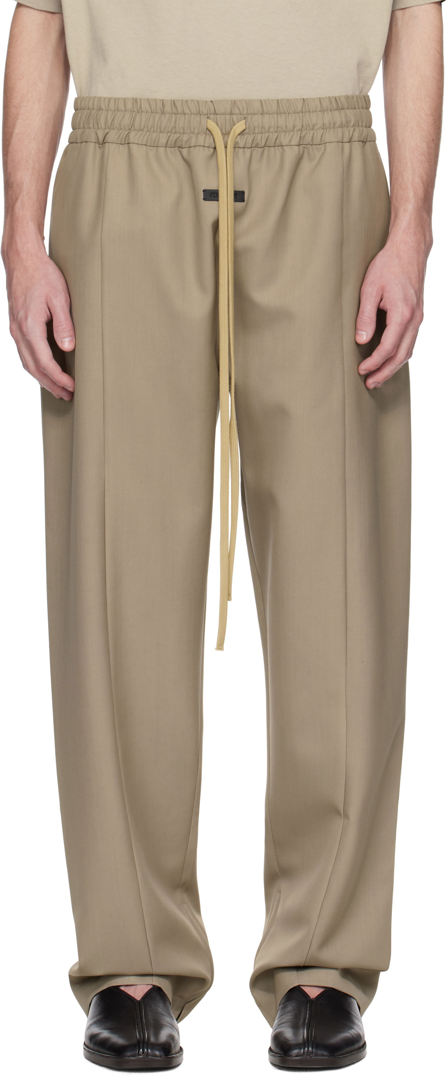 Bukser Fear of God Fear of God Wool Center Seam Track Pants Beige | FGE240-4041HTW, 0