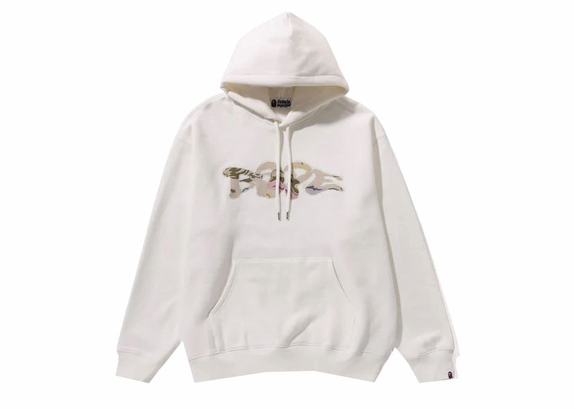 Sweatshirt BAPE BAPE Gobelin Patch Pullover Hoodie Ivory Hvid | 1J80-114-051