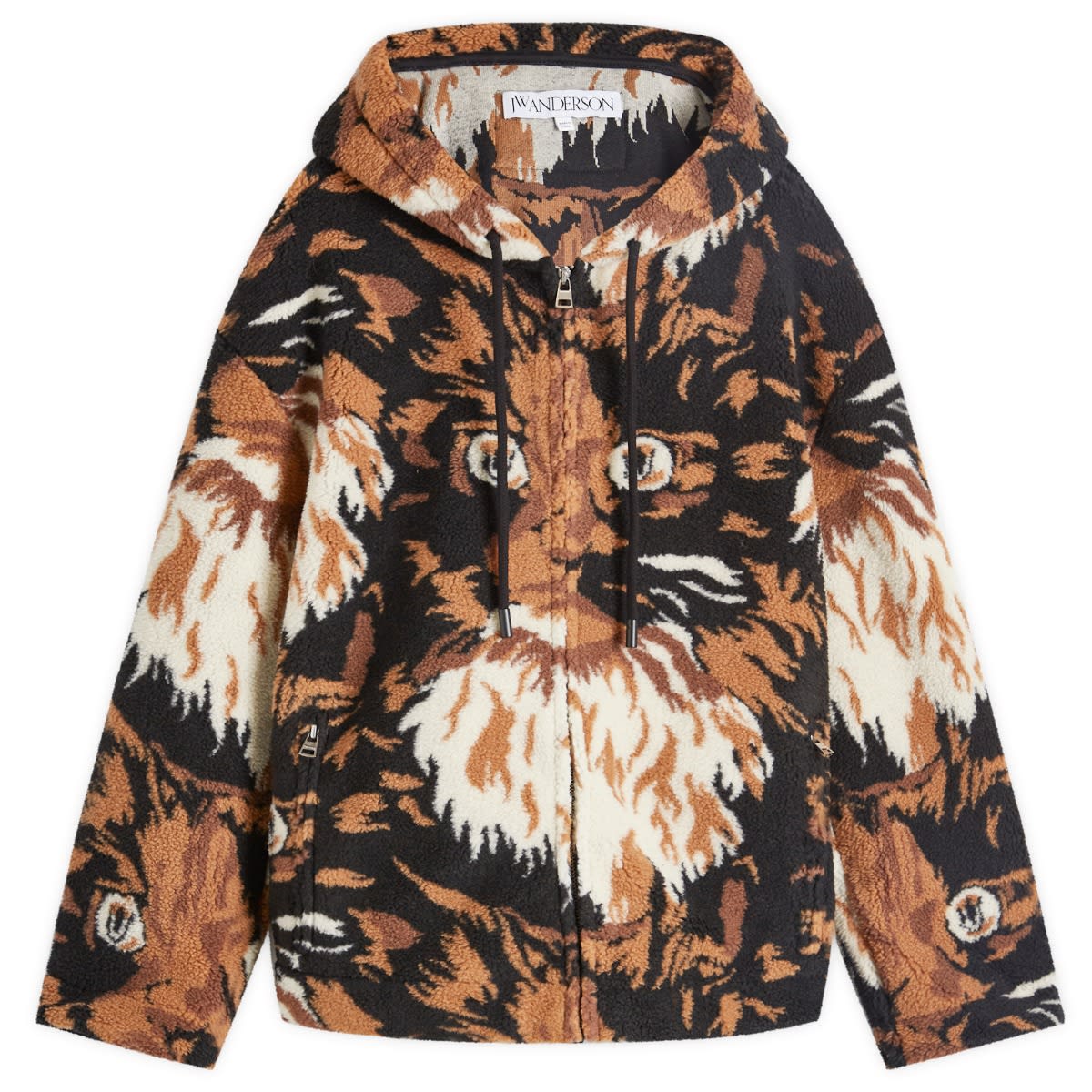 Jakke JW Anderson Zip Front Hooded Jacket Brun | JK0337-PG1585-600, 0