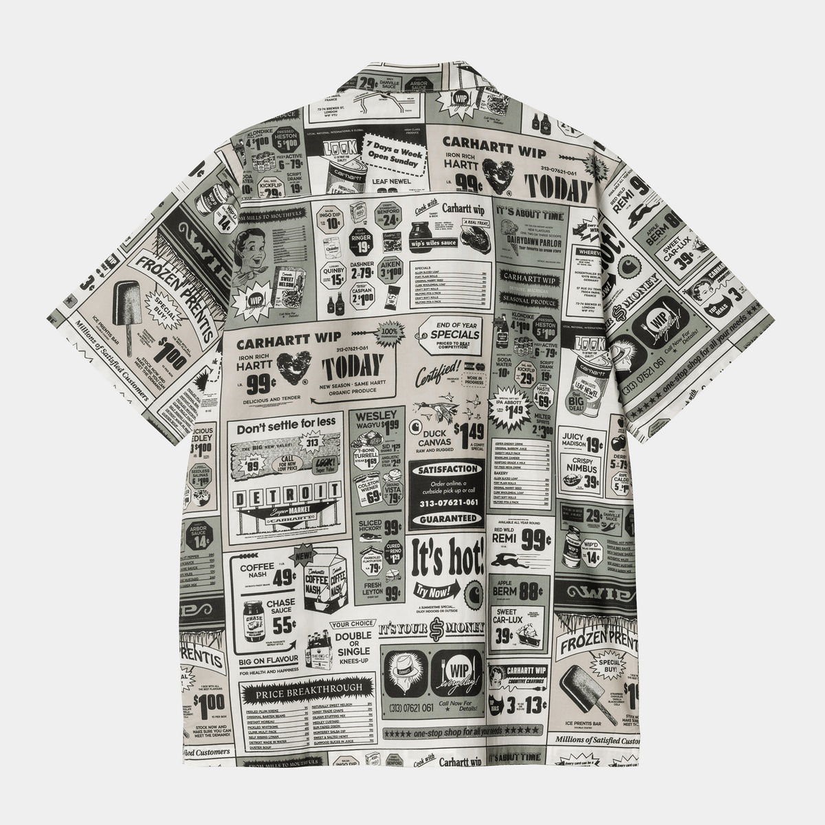 Skjorte Carhartt WIP Carhartt WIP Short Sleeve Catalogue Print Shirt Grå | I034548_9, 1