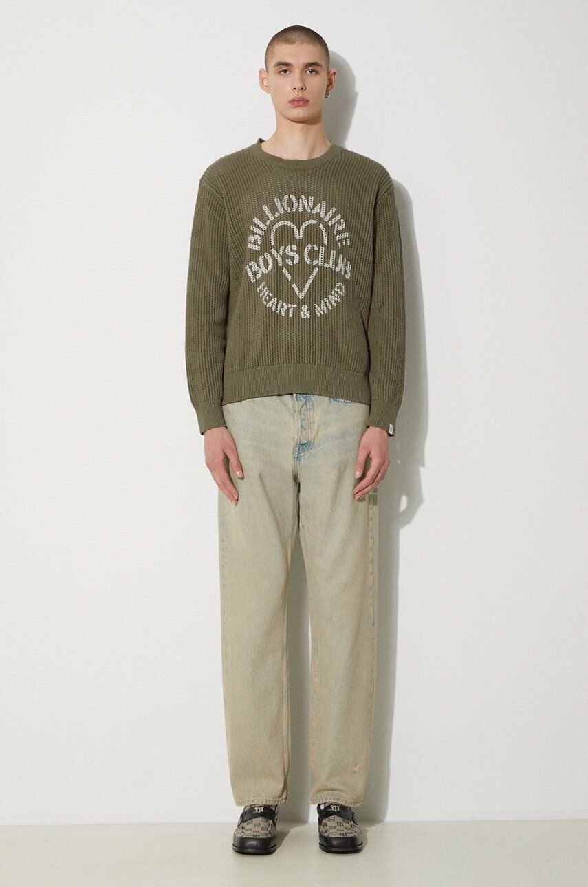 Sweater BILLIONAIRE BOYS CLUB Billionaire Boys Club Heart & Mind Stencil Logo Jumper Grøn | B24224, 1