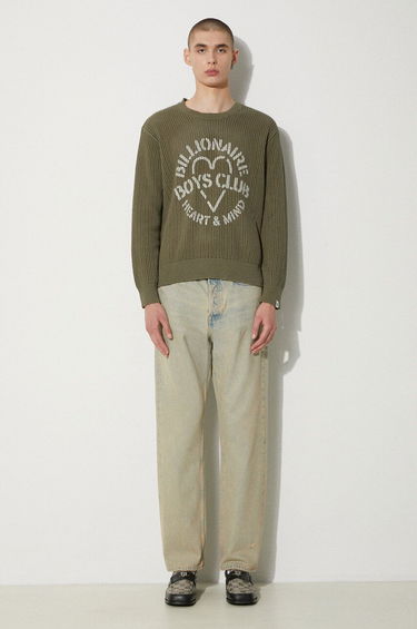 Sweater BILLIONAIRE BOYS CLUB Billionaire Boys Club Heart & Mind Stencil Logo Jumper Grøn | B24224, 1