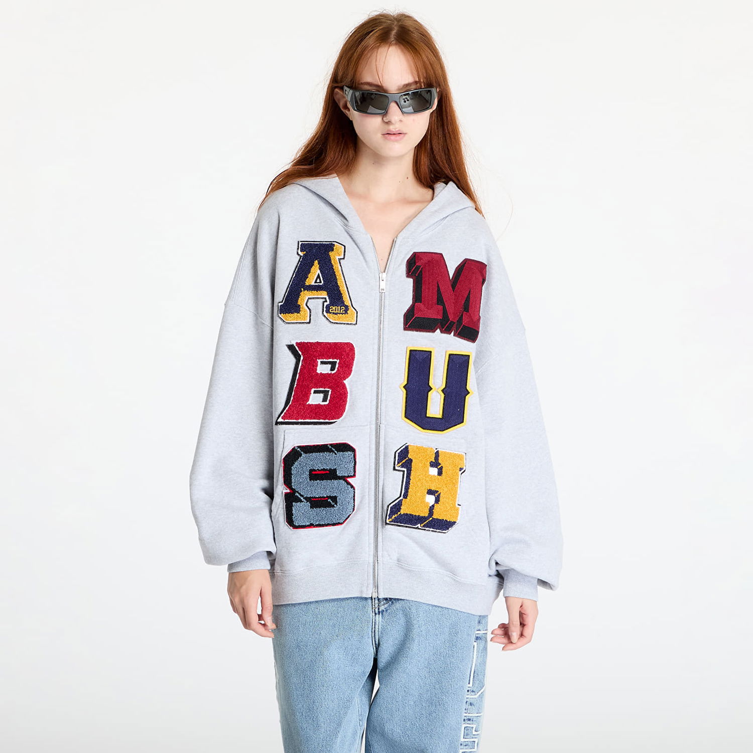 Sweatshirt Ambush Zip Up Sweatshirt UNISEX Grå | BMBE003F24FLE0020505, 1