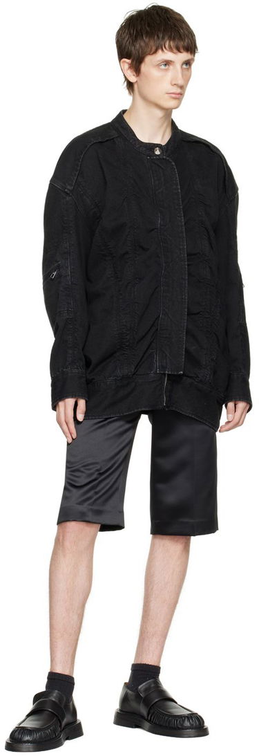 Jakke We11done We11done Bomber Denim Jacket Sort | WD-DJ3-21-331-U-BK, 3