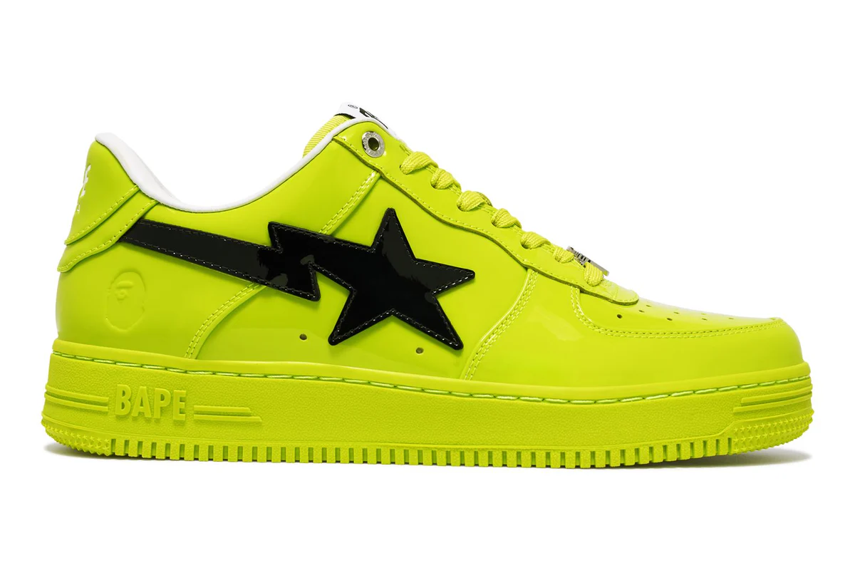 Sneakers og sko BAPE Bape Sta #2 Yellow/Black Grøn | 0ZXSHM191302M-YEL, 0