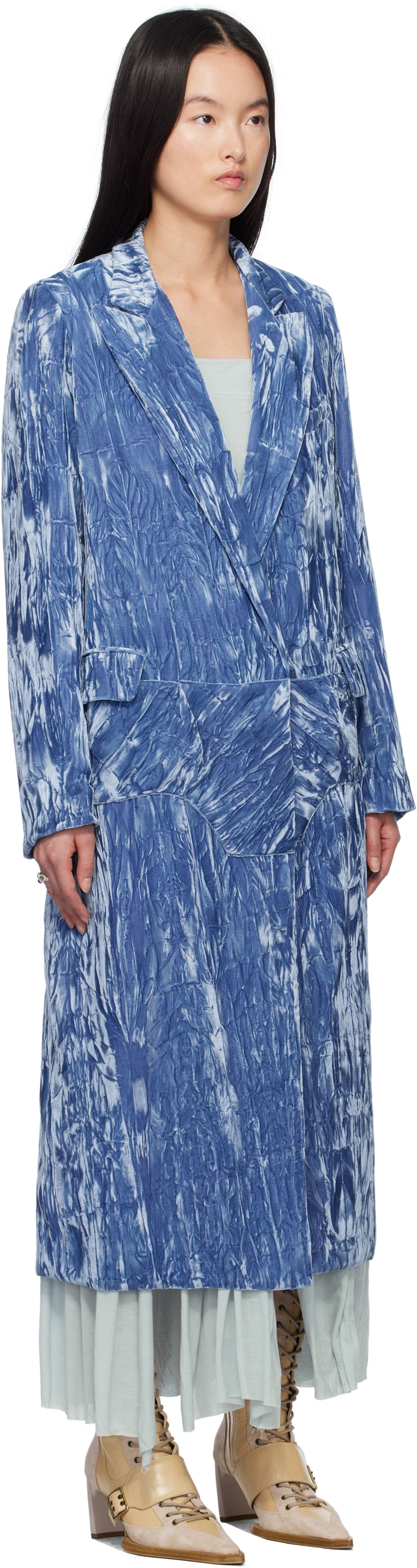 Frakker Collina Strada Collina Strada Wolverine Velvet Coat Blå | XX5217, 1