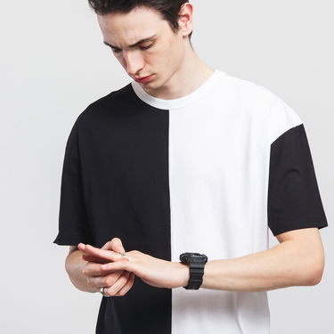 T-shirt Urban Classics Oversize Harlequin Tee Sort | TB2056 blackwhite, 2