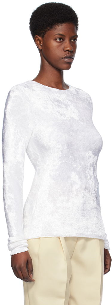 Sweater TOTEME TOTEME Slim Long Sleeve T-Shirt Hvid | 241-WRT1059-YA0026, 1