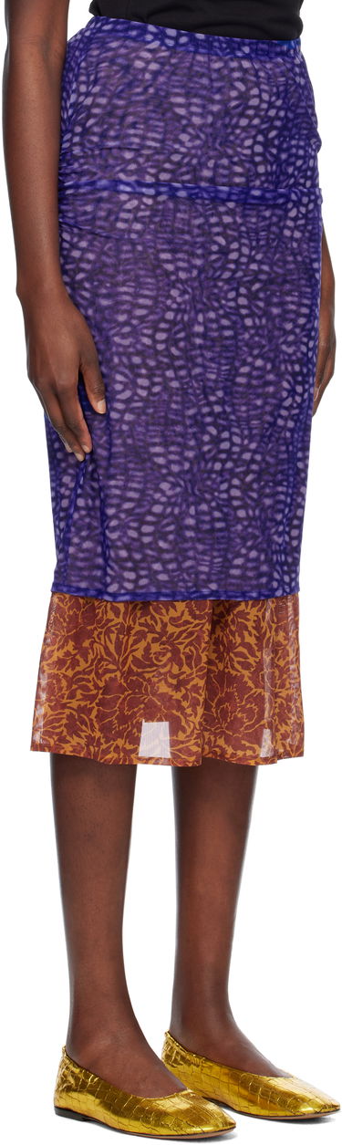 Nederdel Dries Van Noten Dries Van Noten Mesh Midi Skirt Lilla | 251-011162-1619, 1