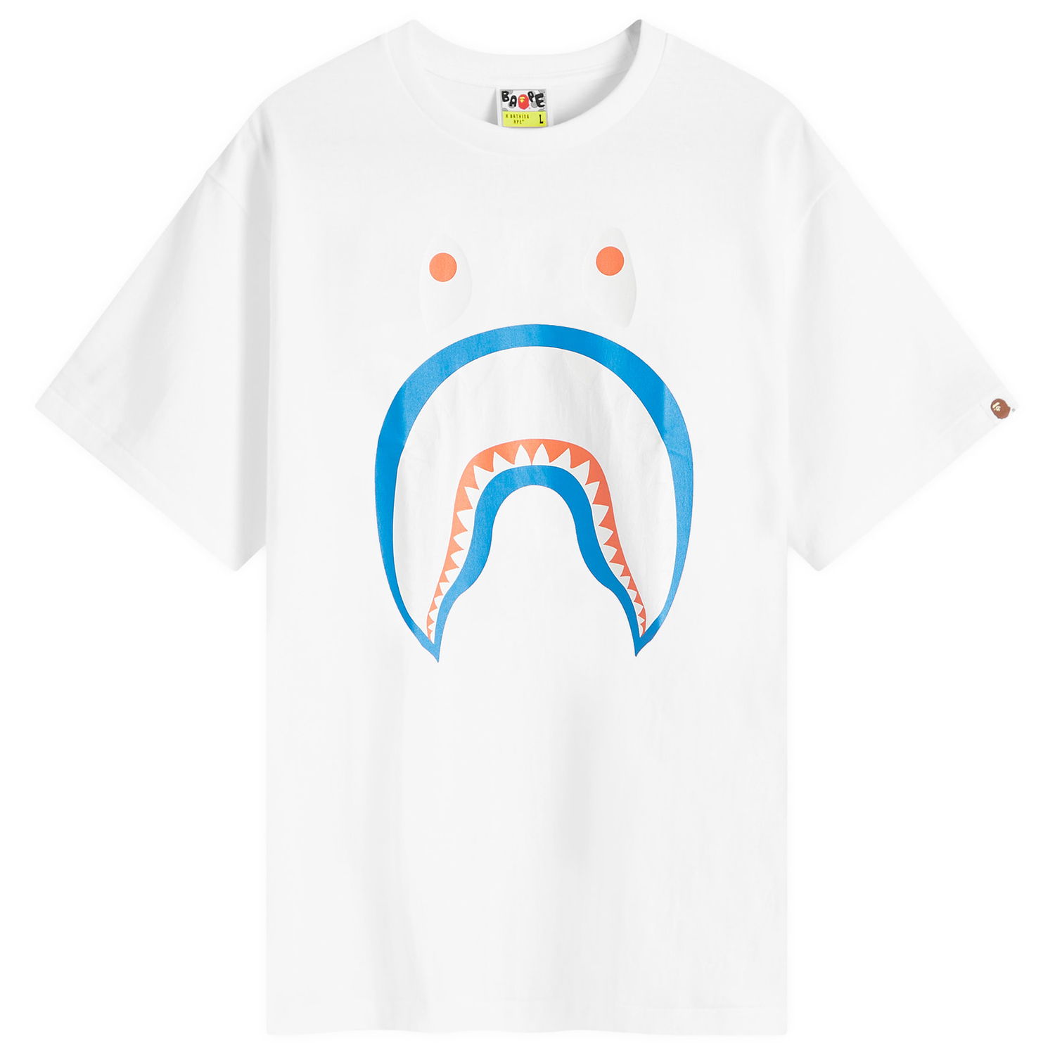 T-shirt BAPE Colours Shark PONR T-Shirt Hvid | 001TEK301016M-WHT, 0