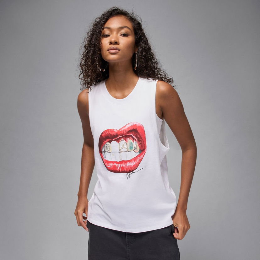 Tanktop Jordan Flight Sleeveless Graphic Tee Hvid | HV0223-100