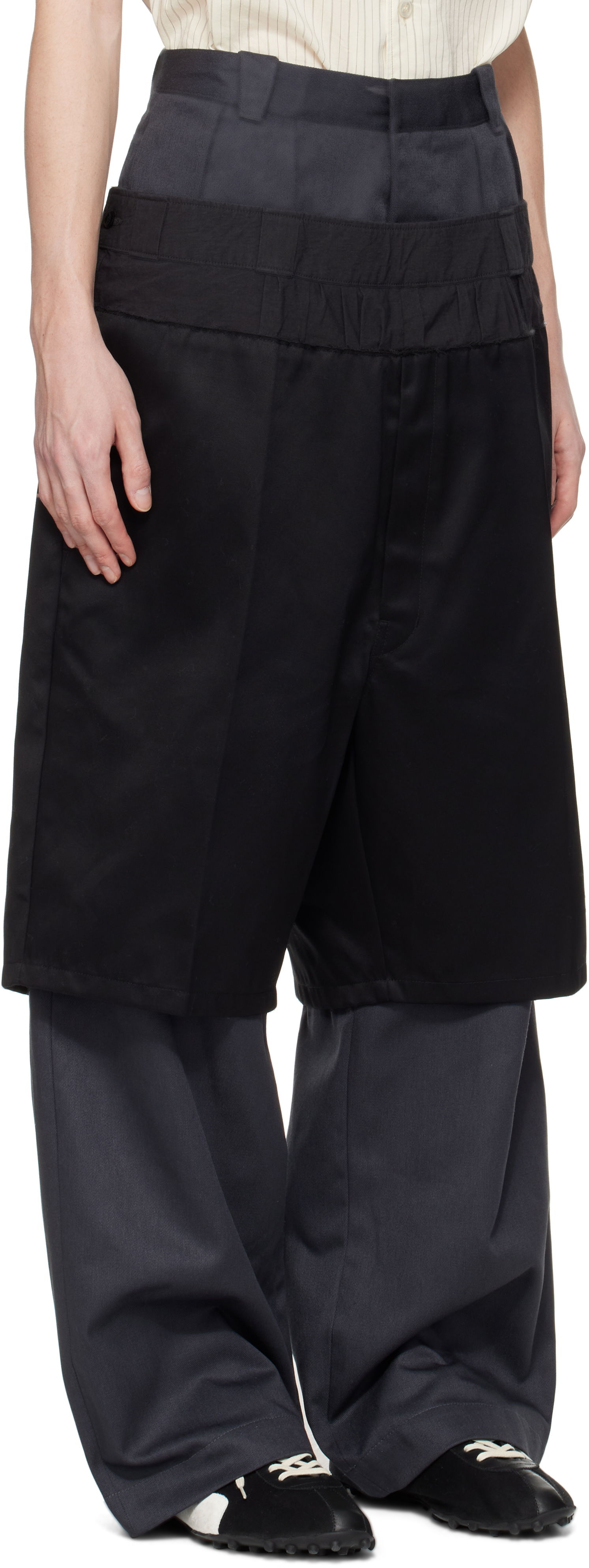 Bukser Maison Margiela Maison Margiela Layered Trousers Sort | S51KA0604 MTN067, 1