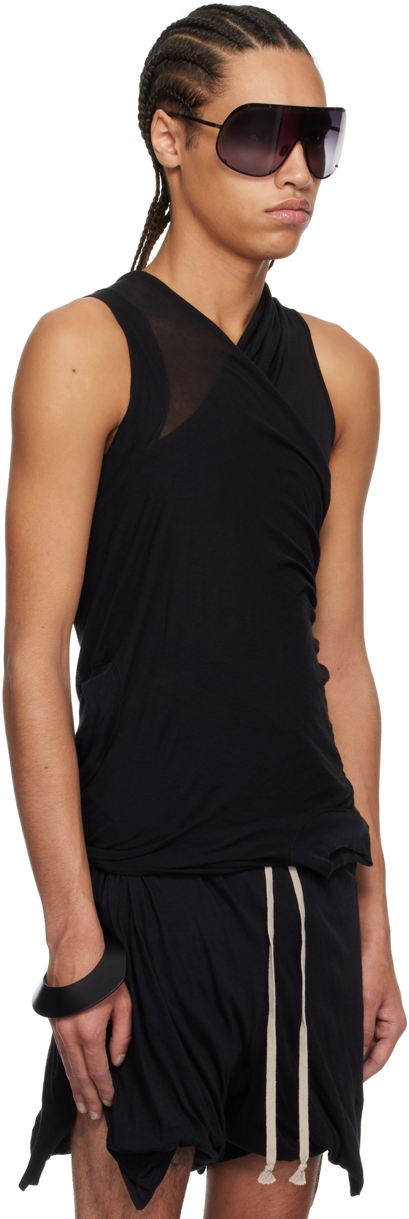 Tanktop Rick Owens Rick Owens Hollywood Banana Tank Top Sort | RR01E5100 UC, 1