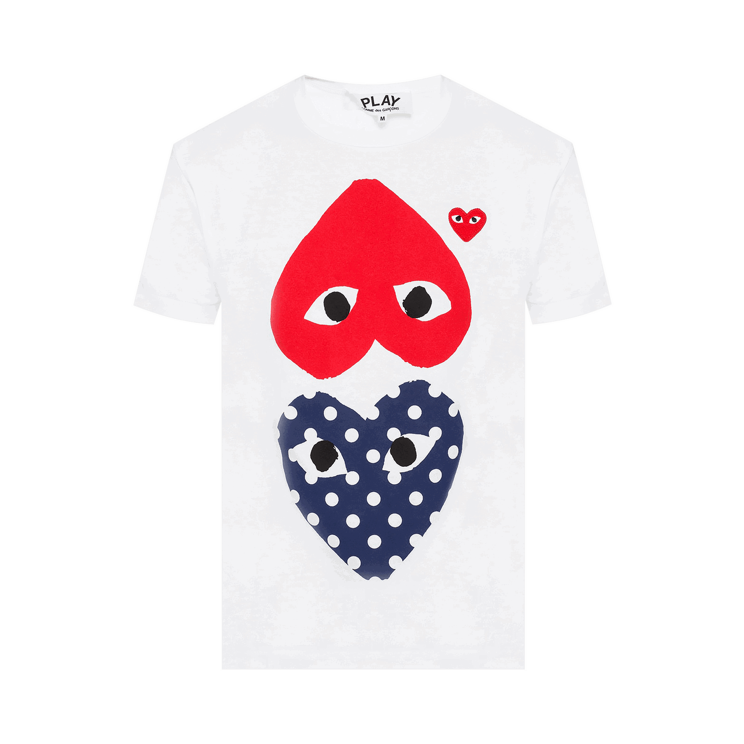 T-shirt Comme des Garçons PLAY Polka Dot Mix Heart T-Shirt Hvid | P1T240, 0