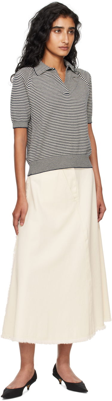 Nederdel Max Mara Alvaro Frayed-Edge Midi Skirt Beige | 2525106051600, 3