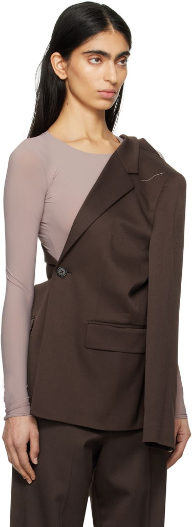 Jakke Maison Margiela MM6 Maison Margiela Twist Suit Blazer Brun | S52BN0141 S47848, 1