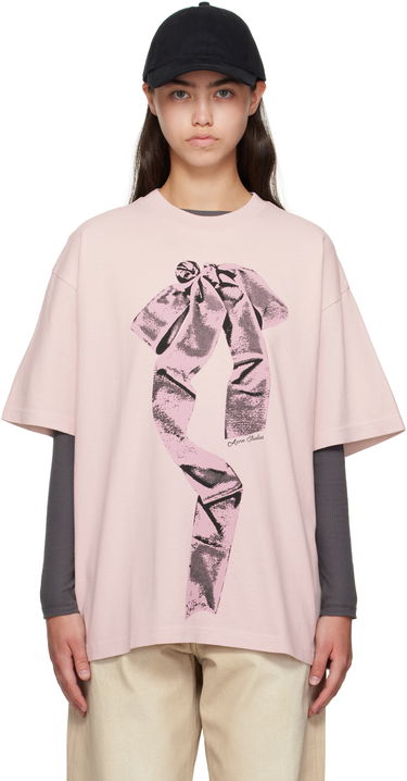 T-shirt Acne Studios Acne Studios Bow Print T-Shirt Lyserød | AL0501-, 0