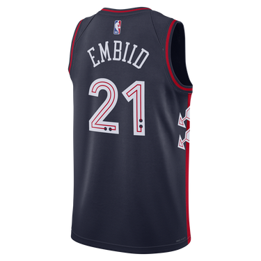 Jersey Nike NBA PHILADELPHIA 76ERS DRI-FIT CITY EDITION SWINGMAN JERSEY JOEL EMBIID Mørkeblå | DX8515-420, 2