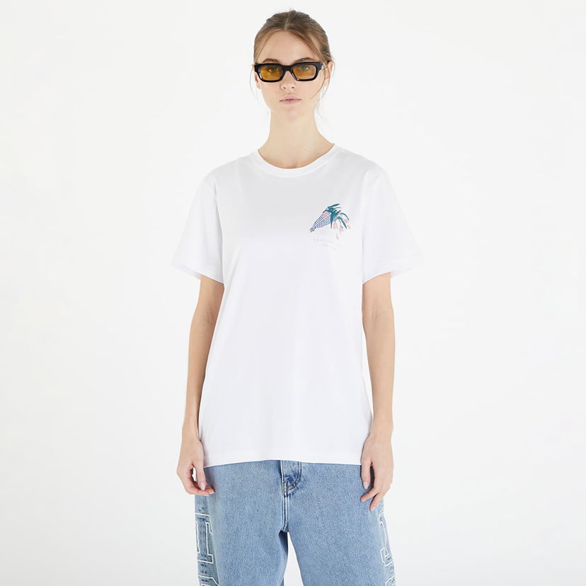 T-shirt Queens Dej Mi Radši Kytku V Květináči T-Shirt Hvid | QNS_035