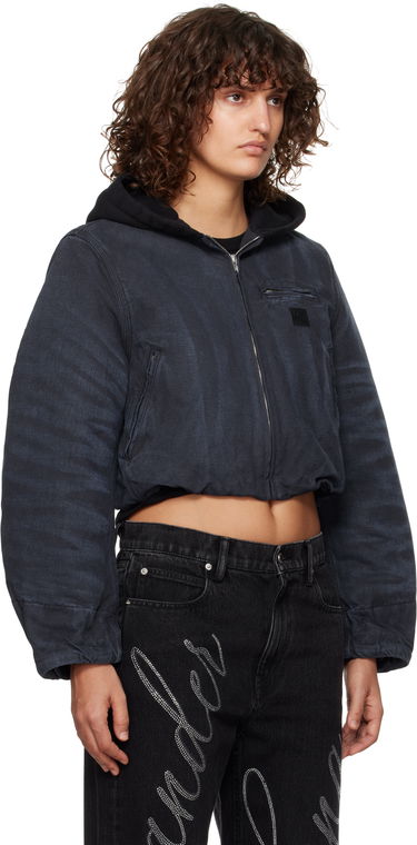 Jakke Alexander Wang Padded Cropped Hooded Jacket Blå | 4WC4242095, 1