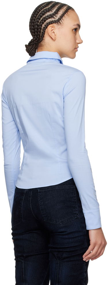 Skjorte Ottolinger Ottolinger Zip Fitted Shirt Blå | 1103004, 2