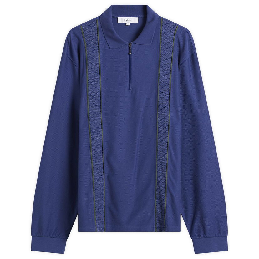 Polo skjorte Palmes Lace Long Sleeve Zip Polo Mørkeblå | P15-0033-677