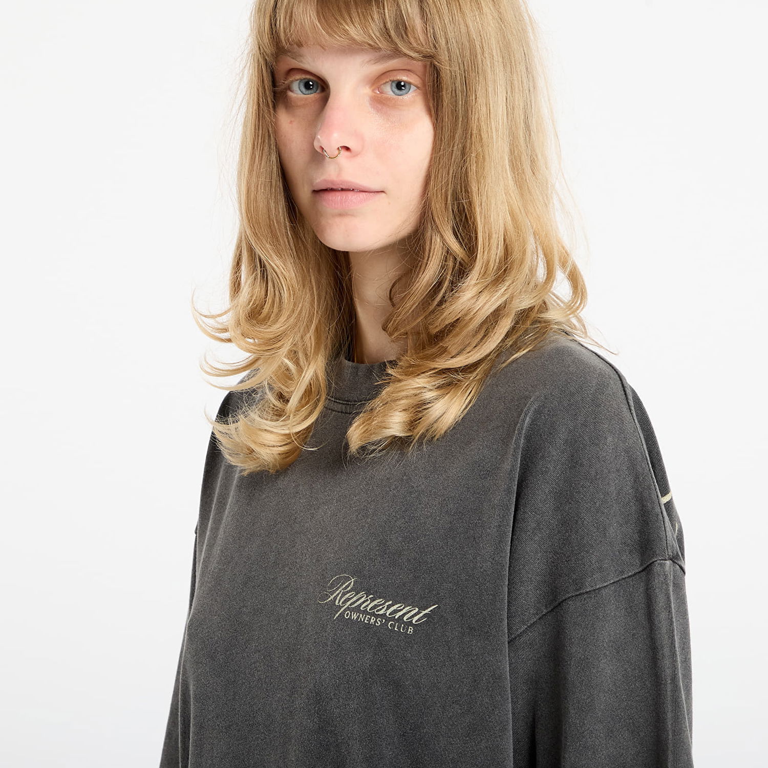 T-shirt Represent Clo Owners Club Script T-Shirt Grå | OCM41201-47, 1