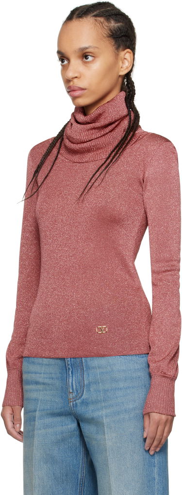 Sweater Valentino Valentino Lurex Turtleneck Sweater Lyserød | 6B3KC63A93T, 3