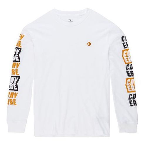 T-shirt Converse Applique Logo Long-Sleeve T-Shirt Hvid | 10019933-A01, 0
