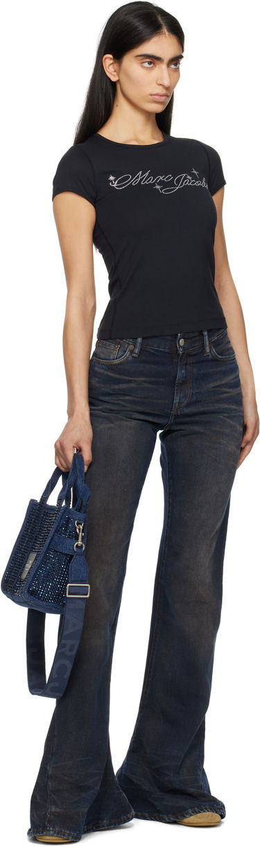 T-shirt Marc Jacobs Marc Jacobs Charm Logo Shrunken T-Shirt Sort | 2S5RTP025C07, 3