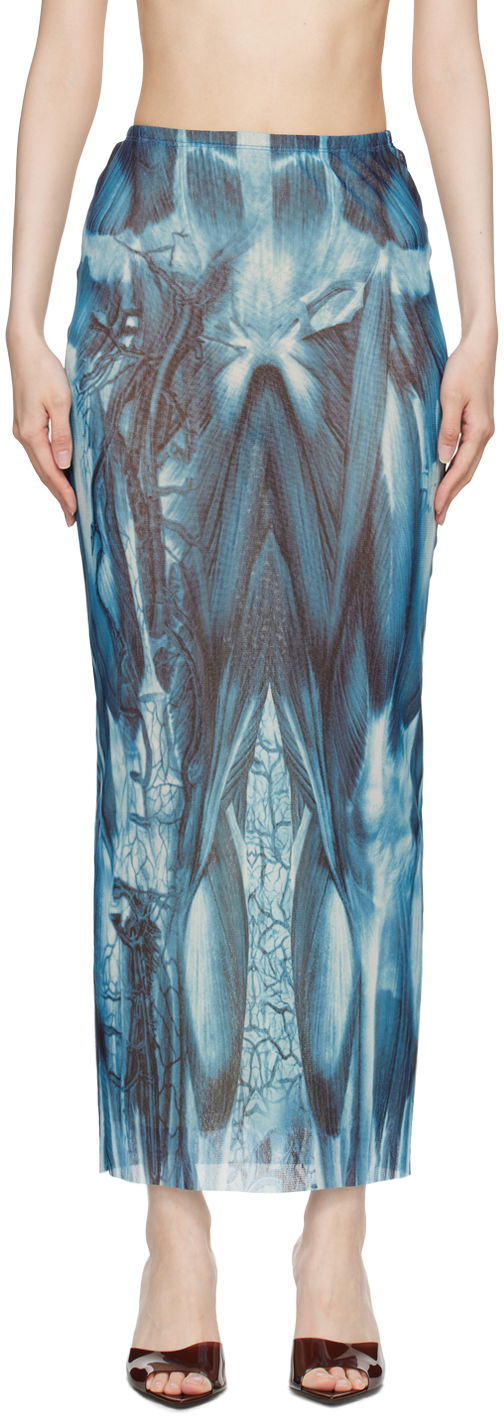 Nederdel Jean Paul Gaultier Gaultier 'The Écorché' Maxi Skirt Blå | 24/30-F-JU124-T554-505601