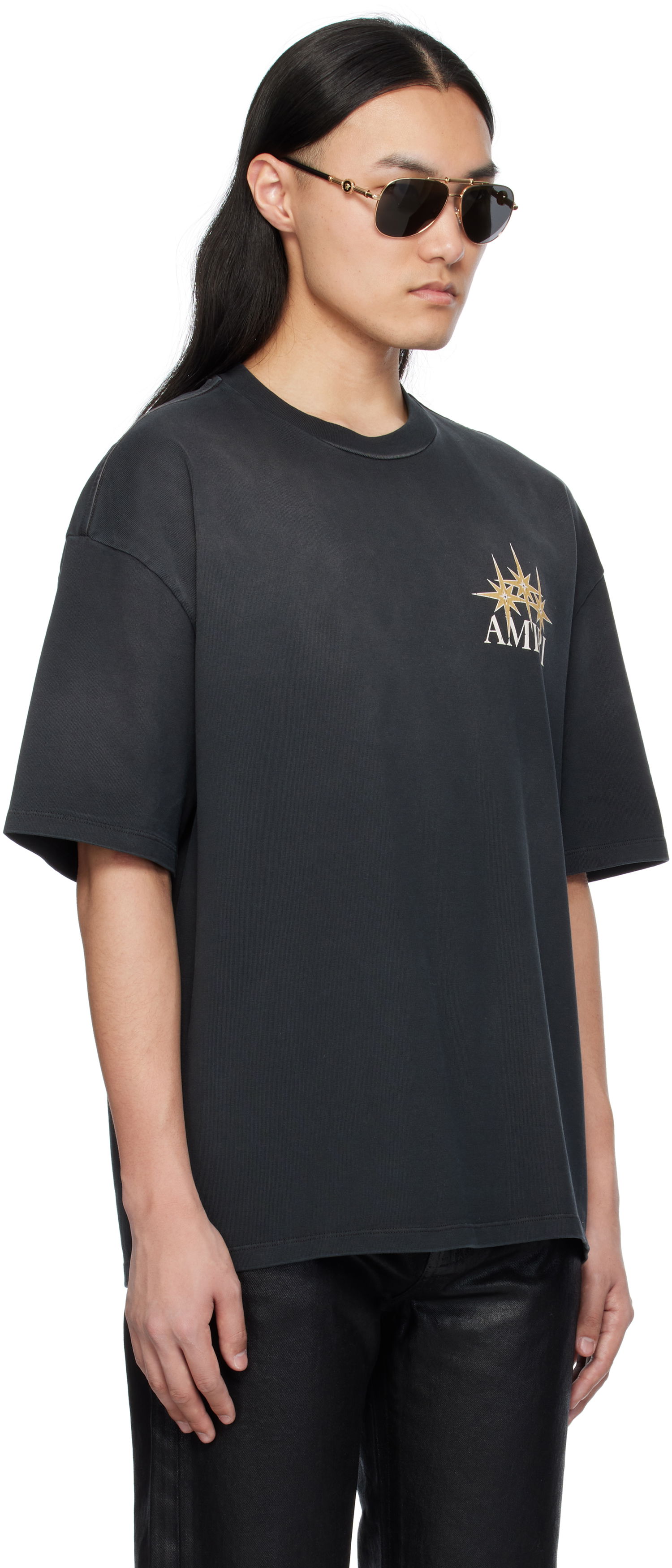 T-shirt AMIRI Amiri Starburst Oversized T-Shirt Sort | AMJYTE1179, 1