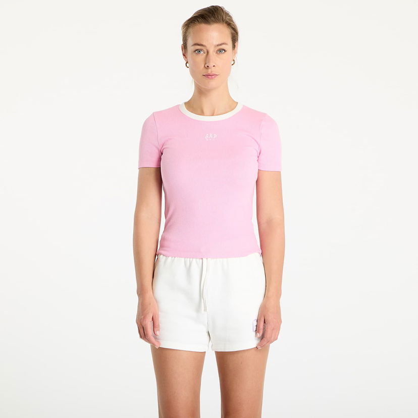 T-shirt GAP GAP Cropped Logo T-Shirt Lyserød | 637782-05