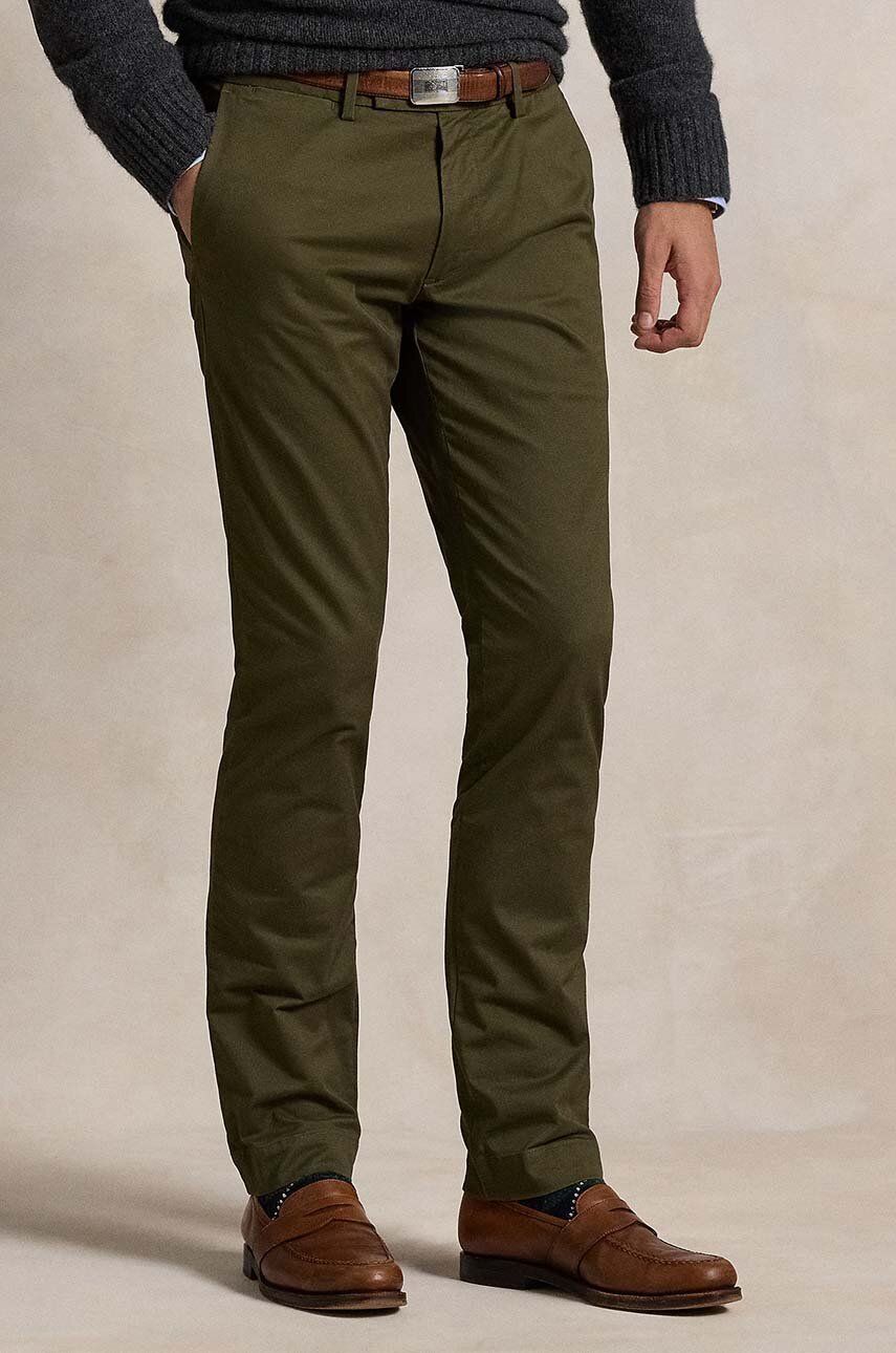 Bukser Polo by Ralph Lauren Slim Fit Chinos Pants Grøn | 710856719, 1