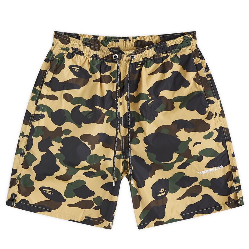 Shorts BAPE A Bathing Ape 1st Camo Nylon Beach Short Grøn | 001SPK301323M-YLW