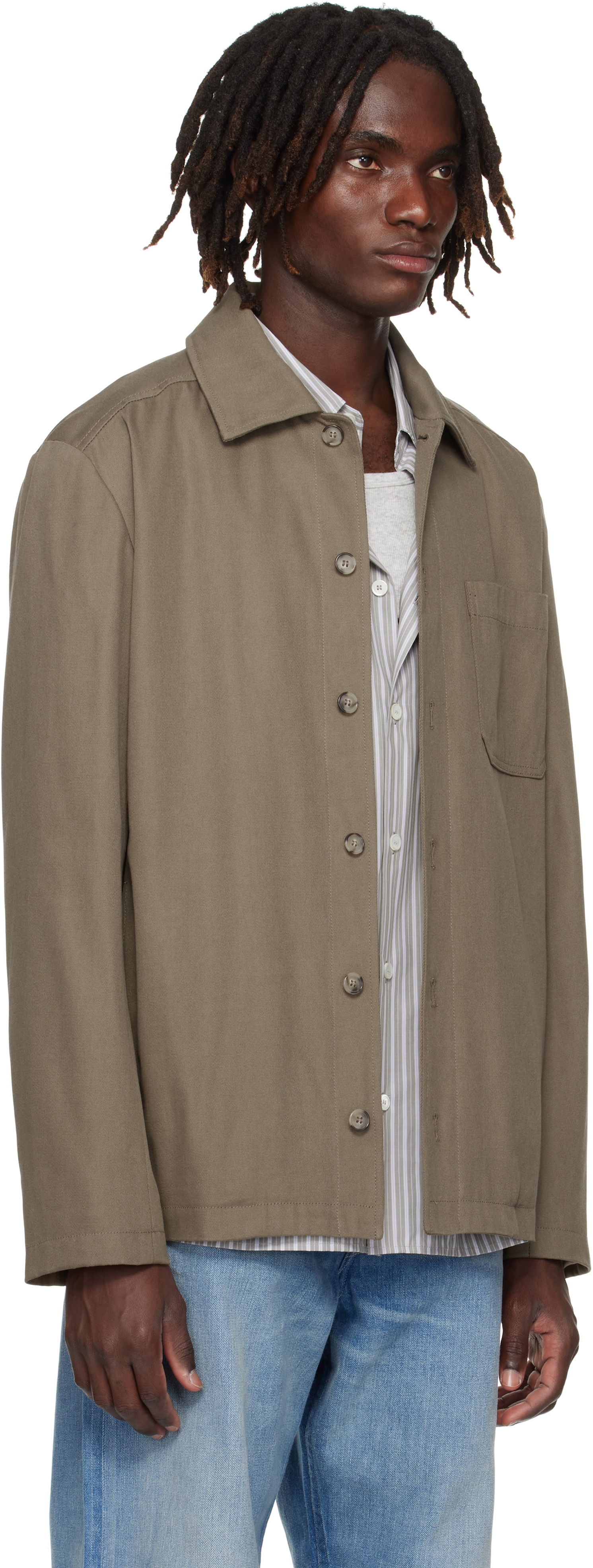 Jakke A.P.C. A.P.C. Jeffray Button-Up Jacket Grøn | COFCO-H02991, 1