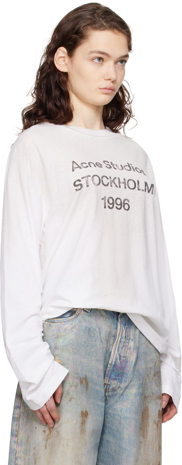 T-shirt Acne Studios Printed T-Shirt Hvid | CL0197-, 4