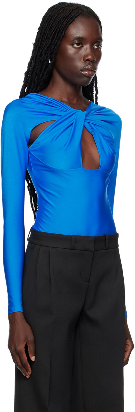Krop Coperni Cutout Long Sleeve Bodysuit Blå | COPJS19545C, 1