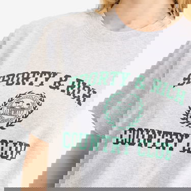 T-shirt Sporty & Rich Sporty & Rich Varsity Crest T-Shirt, Size Large Grå | TO043606218GY03, 5