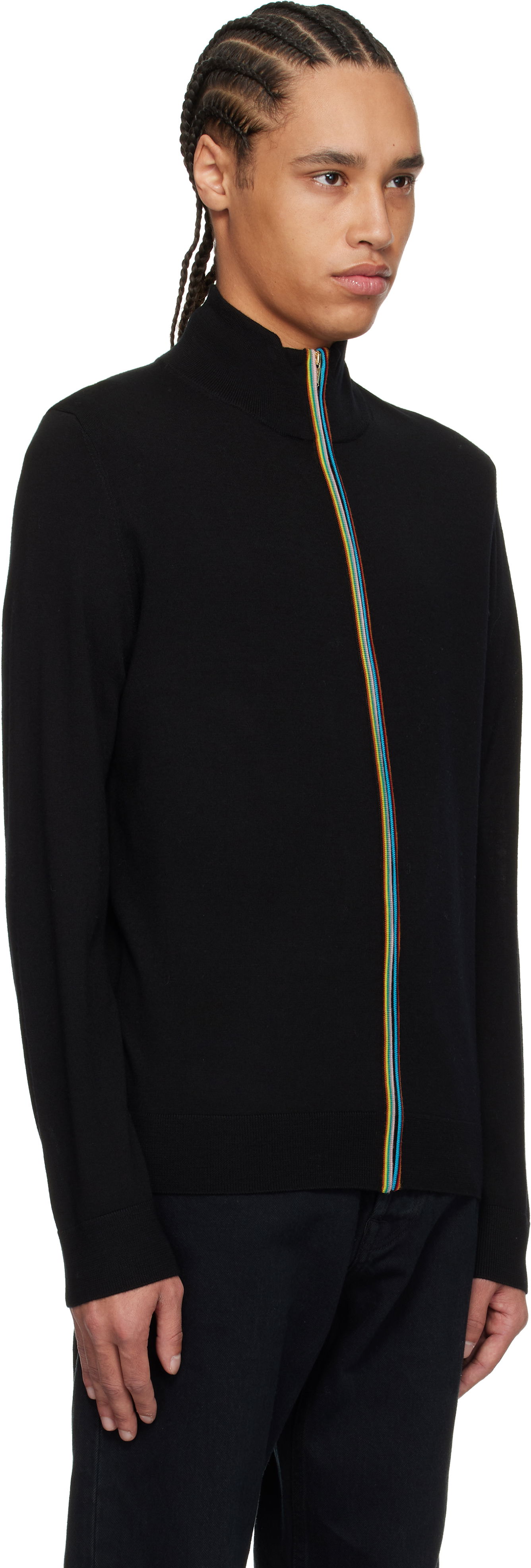Sweater Paul Smith Paul Smith Signature Striped Zip Cardigan Sort | M1R-248Z-P02094-79, 1