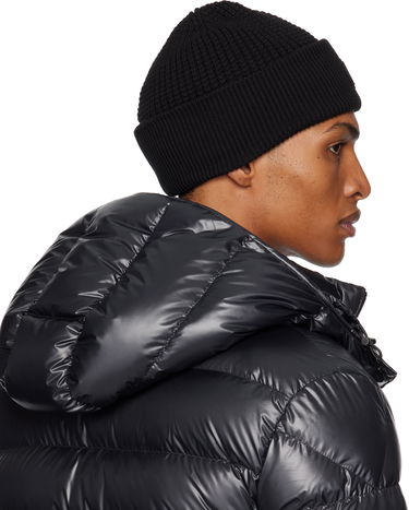 Beanie Moncler Moncler Logo Cotton Beanie Hvid | K20913B00032M1367, 4