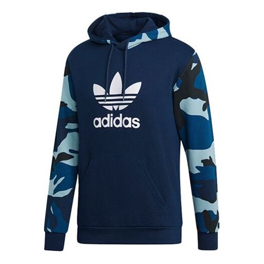 Sweatshirt adidas Originals adidas Originals Camo Print Hoodie Blå | DV2064