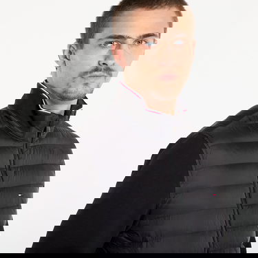 Puffer jakke Tommy Hilfiger Jacket Mix Media Ess Rwb Stand Collar Sort | MW0MW41329 BDS, 2