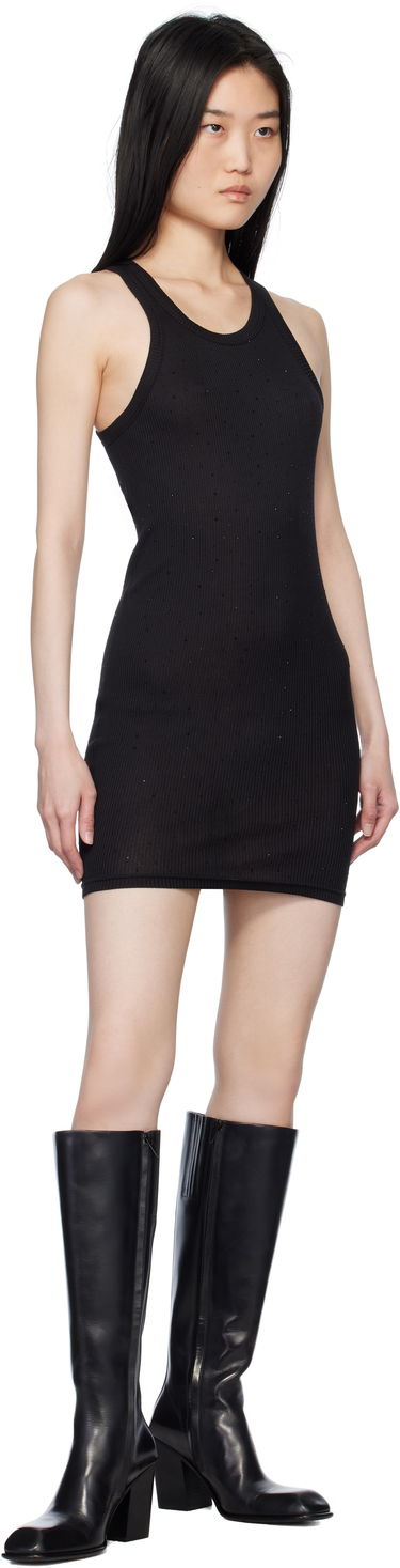 Kjole Alexander Wang Alexander Wang Crystal Racer Tank Mini Dress Sort | 8C1246644T, 3