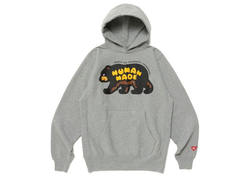 Sweatshirt Human Made Heavyweight Hoodie With Bear Logo Grå | HM25CS005